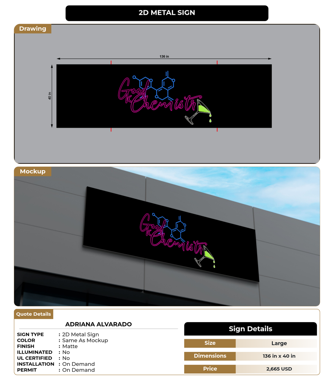 CUSTOM MOCKUP SIGN FOR Adriana Alvarado
