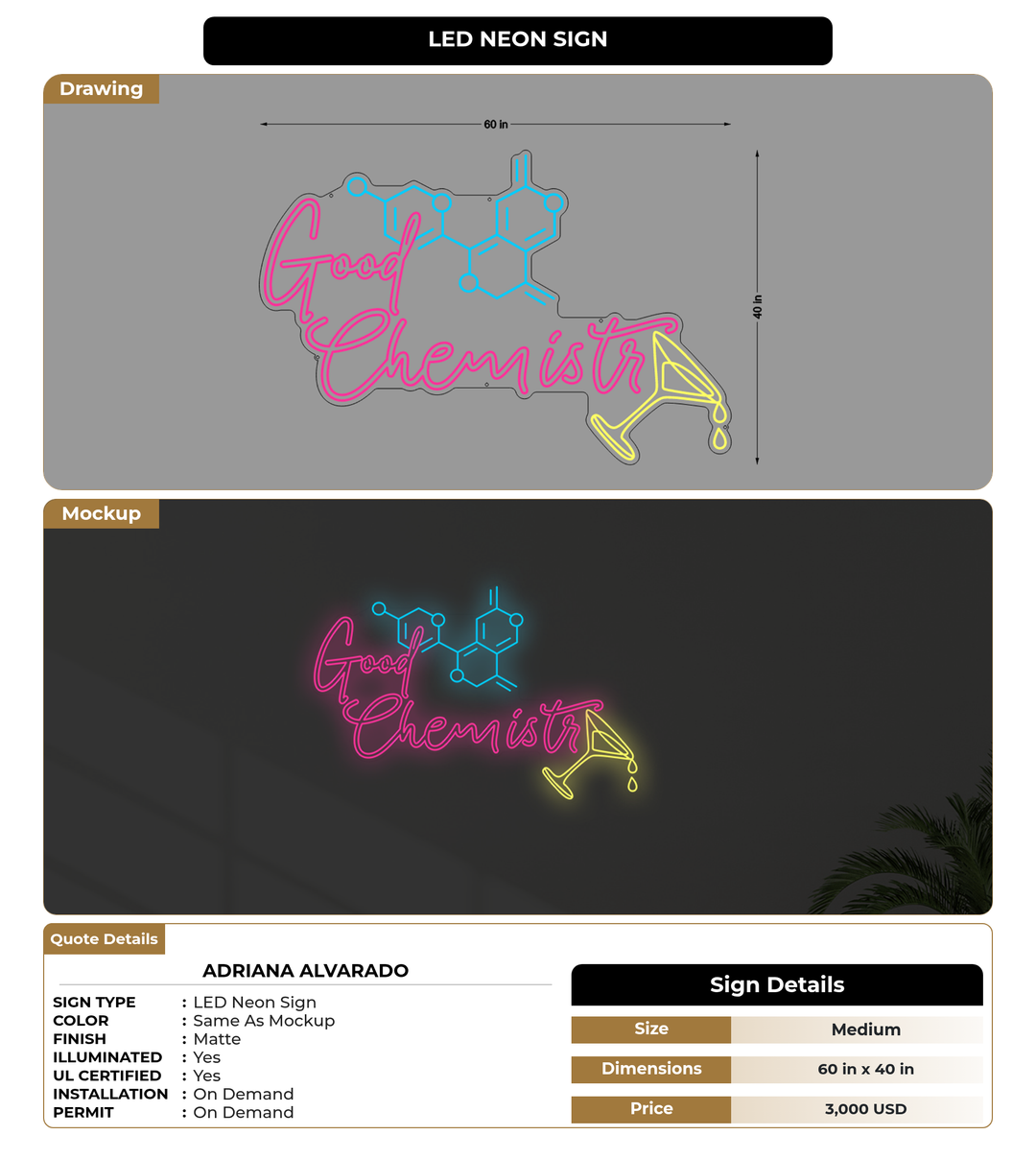 CUSTOM MOCKUP SIGN FOR Adriana Alvarado