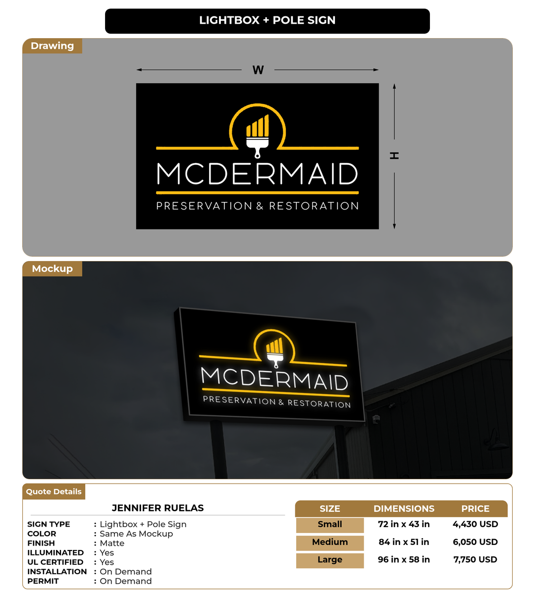 CUSTOM MOCKUP SIGN FOR Jennifer Ruelas