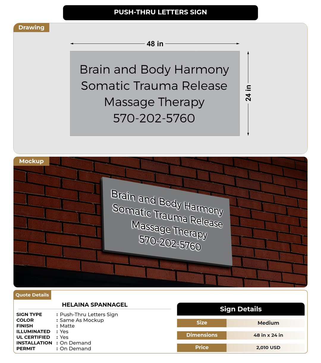 CUSTOM MOCKUP SIGN FOR Helaina Spannagel