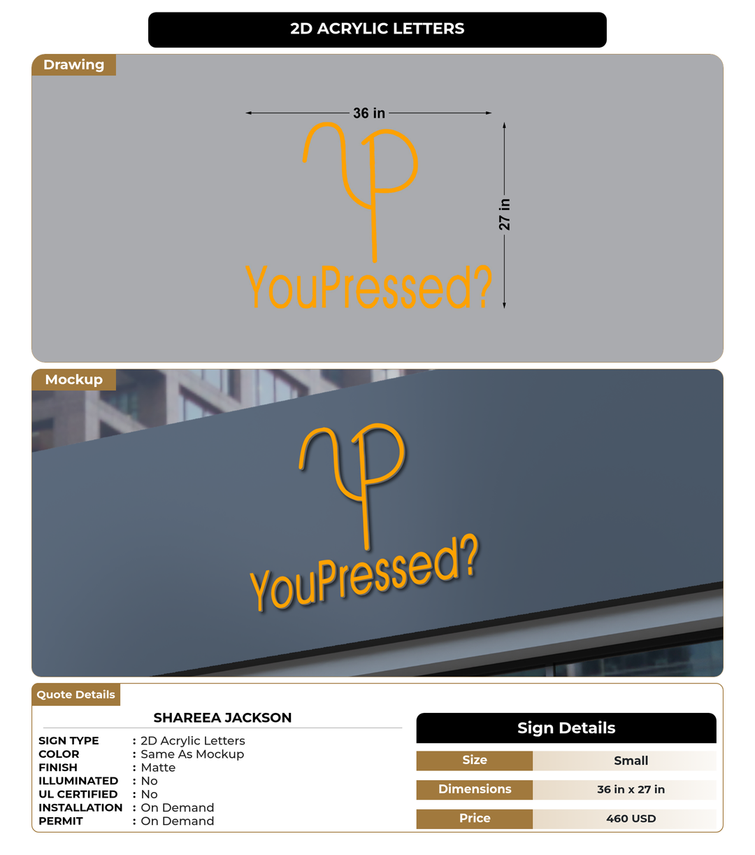 CUSTOM MOCKUP SIGN FOR Shareea Jackson