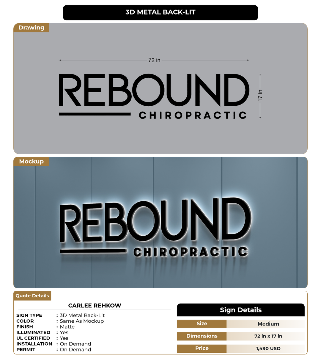 CUSTOM MOCKUP SIGN FOR Carlee Rehkow