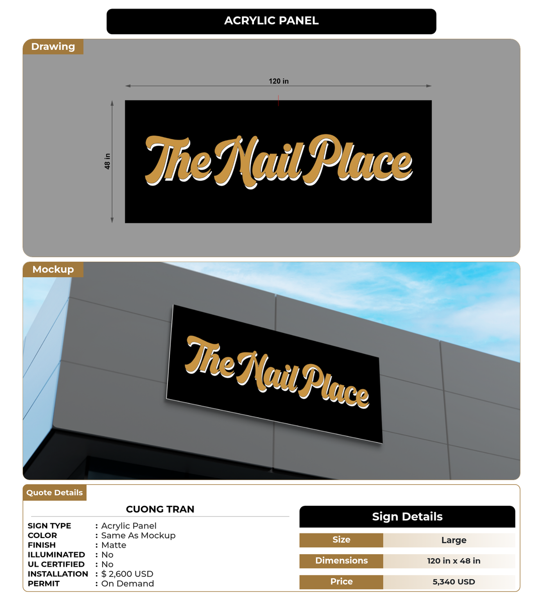CUSTOM MOCKUP SIGN FOR Cuong Tran