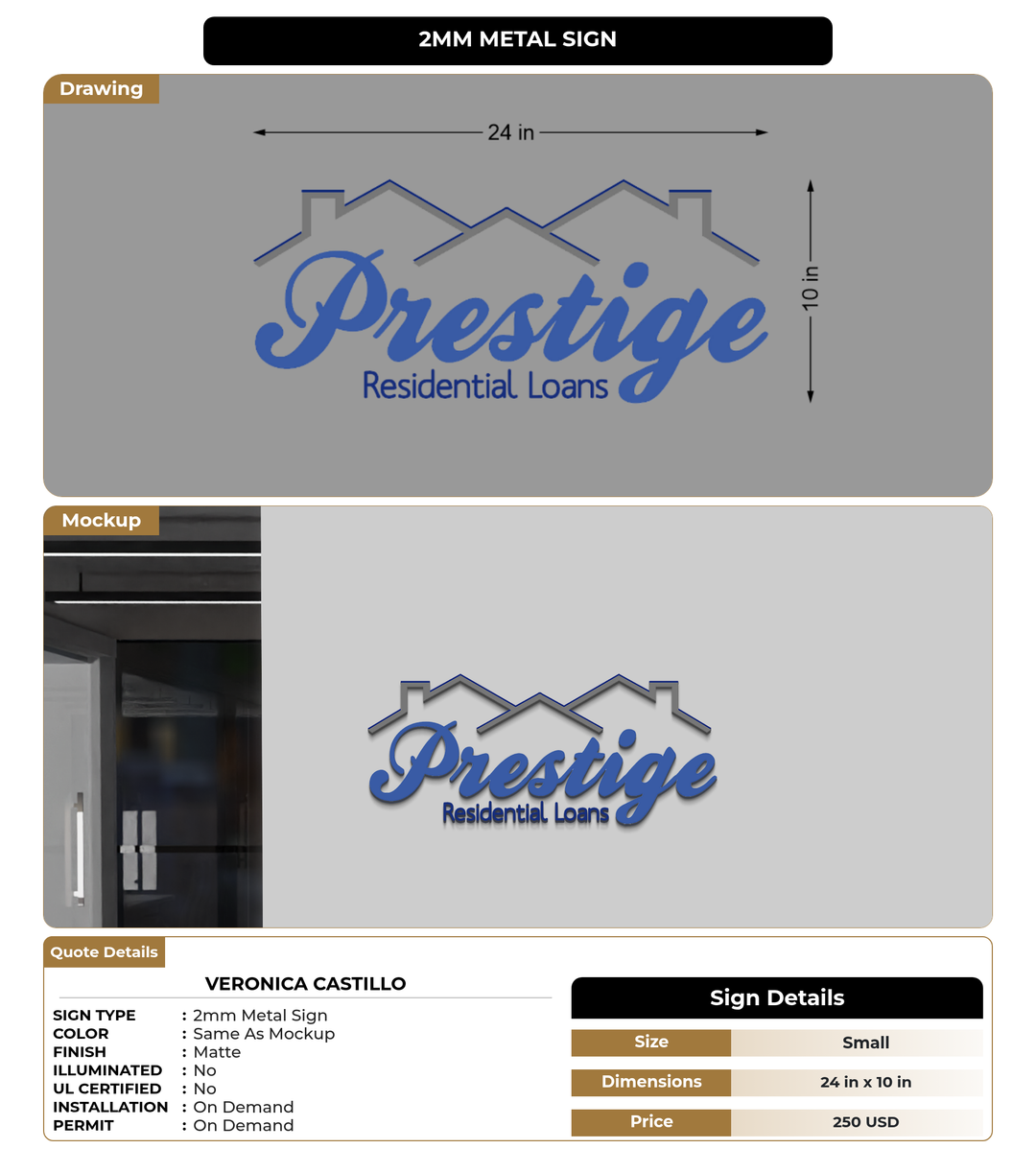 CUSTOM MOCKUP SIGN FOR Veronica Castillo