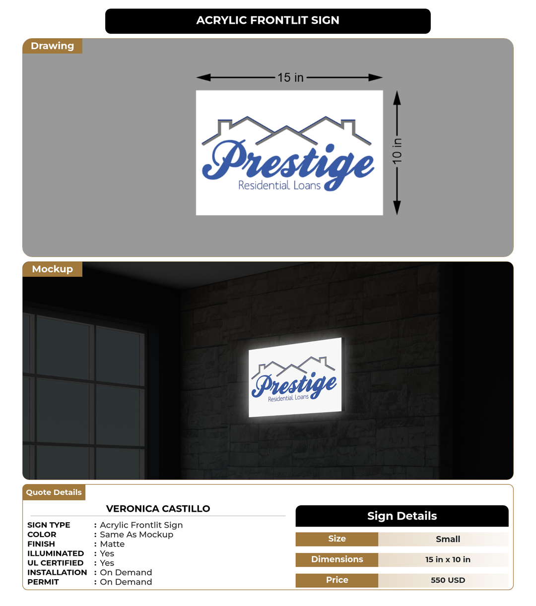 CUSTOM MOCKUP SIGN FOR Veronica Castillo