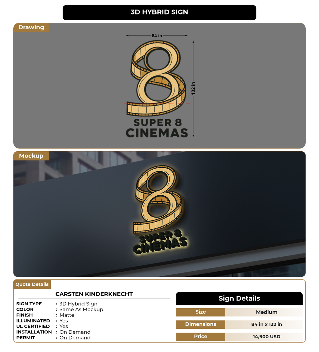 CUSTOM MOCKUP SIGN FOR Carsten Kinderknecht