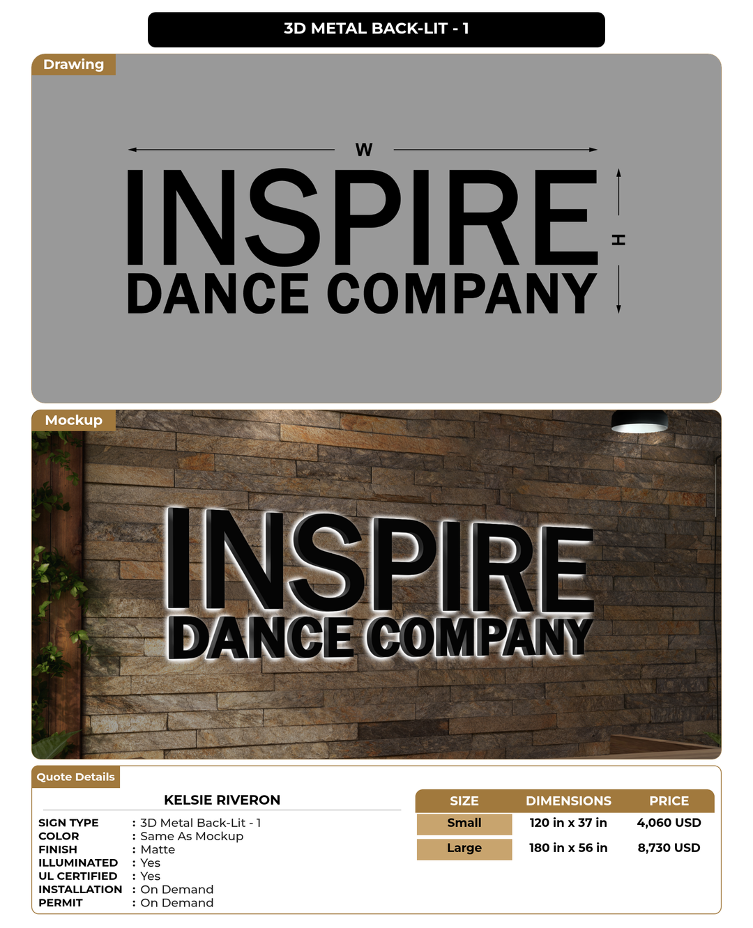 CUSTOM MOCKUP SIGN FOR Kelsie Riveron