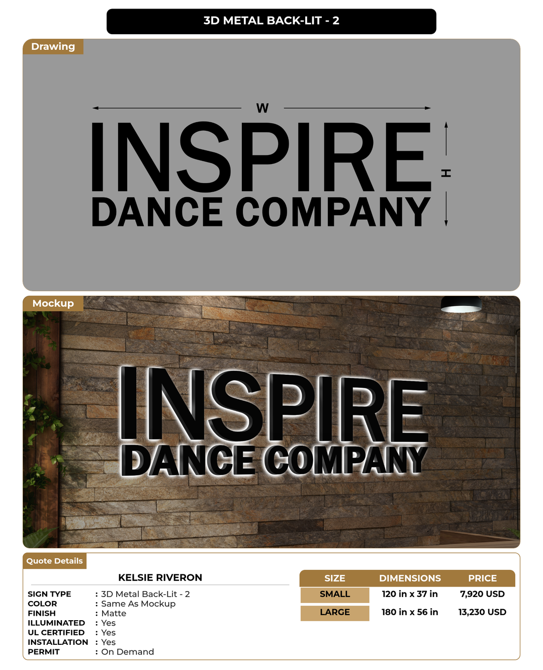 CUSTOM MOCKUP SIGN FOR Kelsie Riveron