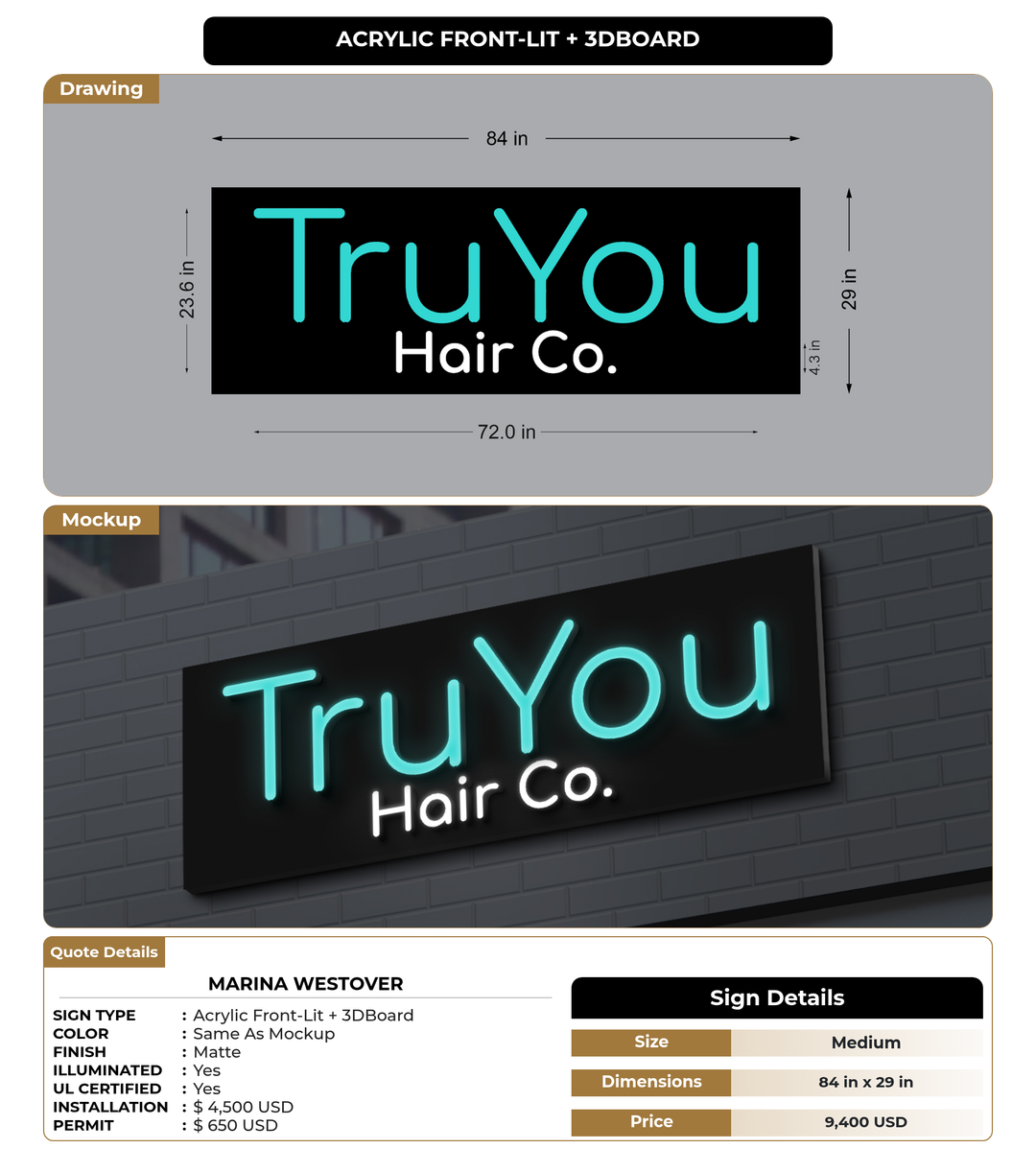 CUSTOM MOCKUP SIGN FOR Marina Westover