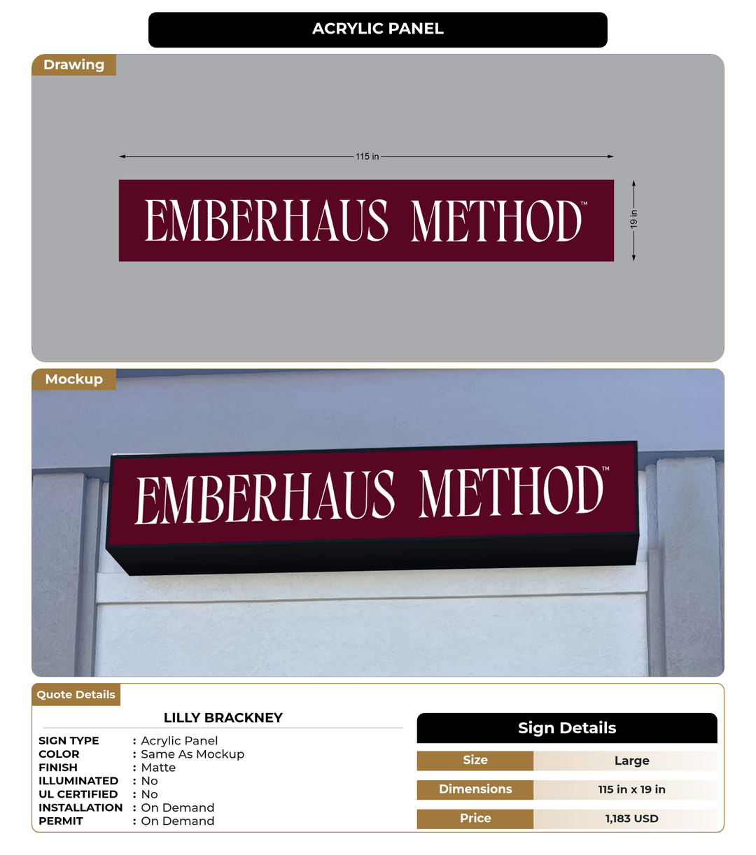 CUSTOM MOCKUP SIGN FOR lilly Brackney