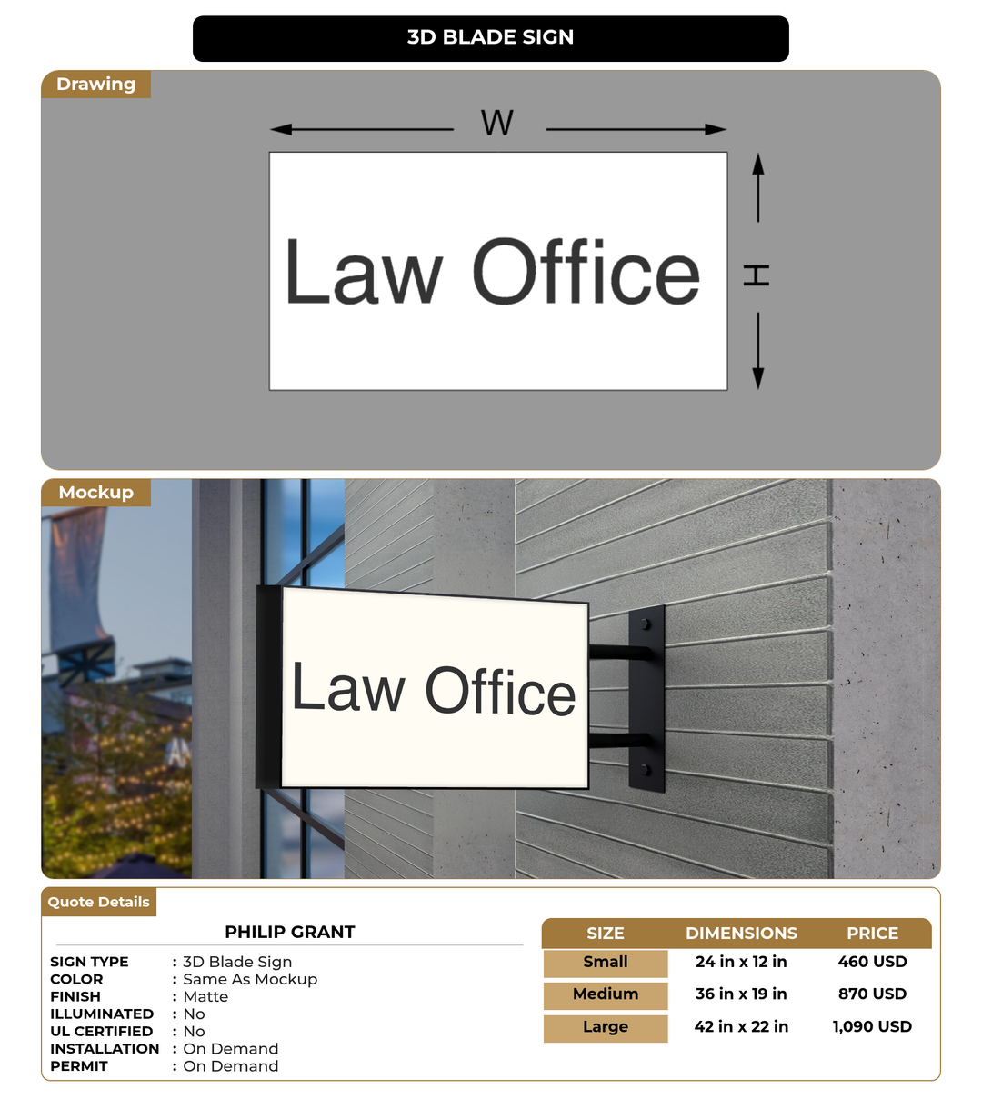 CUSTOM MOCKUP SIGN FOR Philip Grant