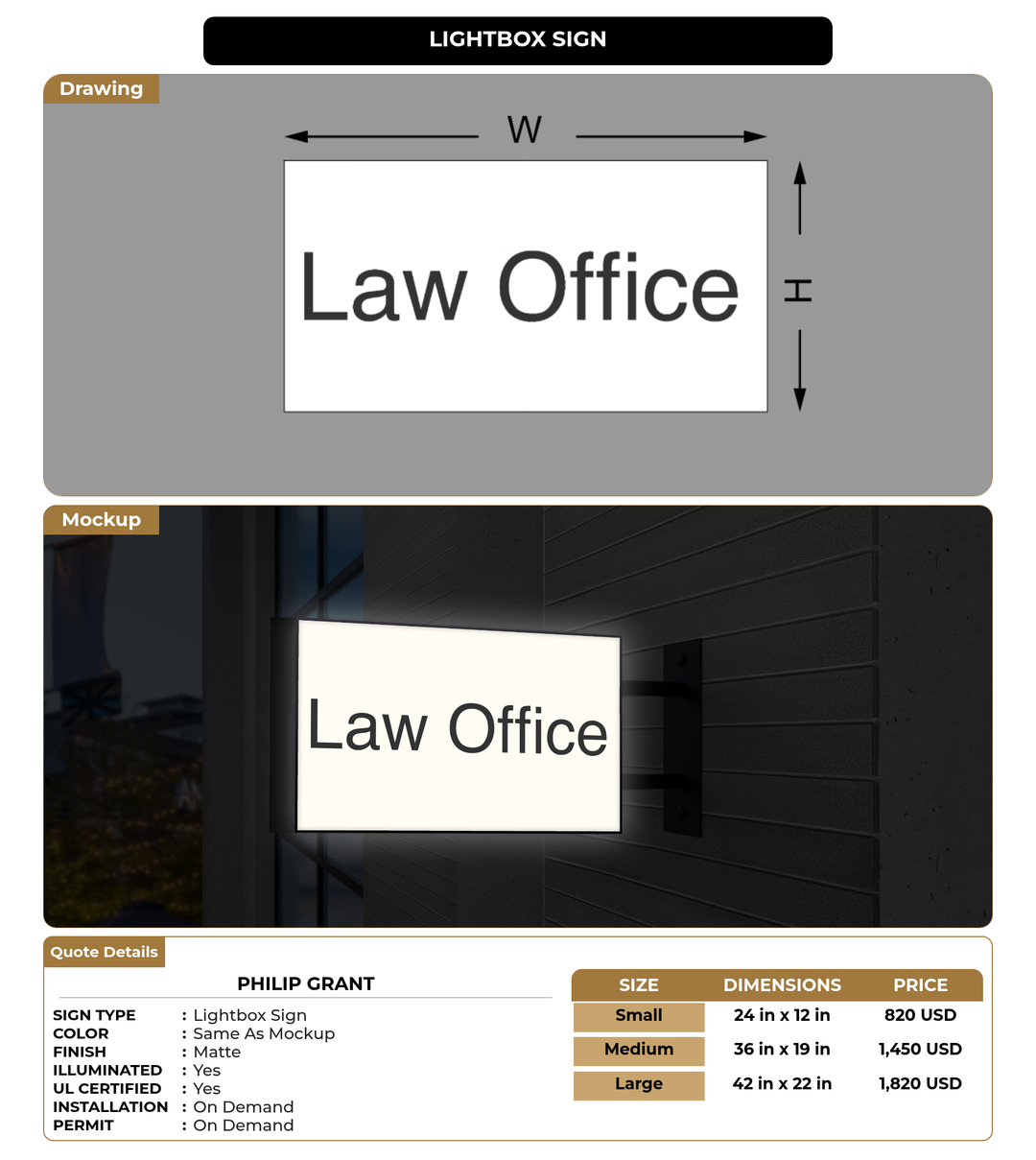 CUSTOM MOCKUP SIGN FOR Philip Grant