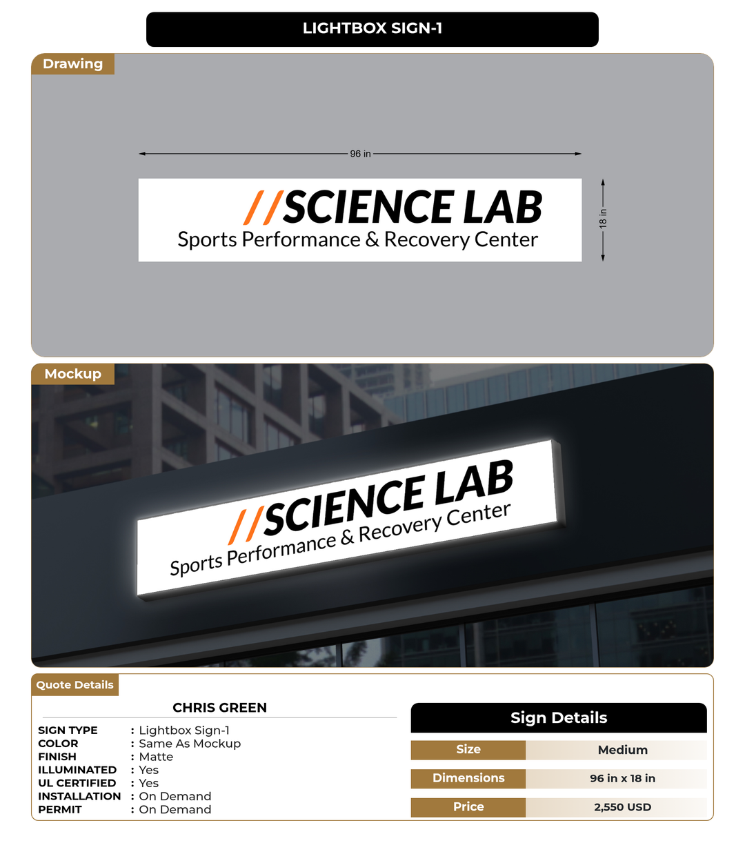 CUSTOM MOCKUP SIGN FOR Chris Green