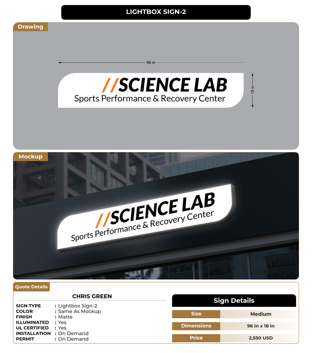 CUSTOM MOCKUP SIGN FOR Chris Green
