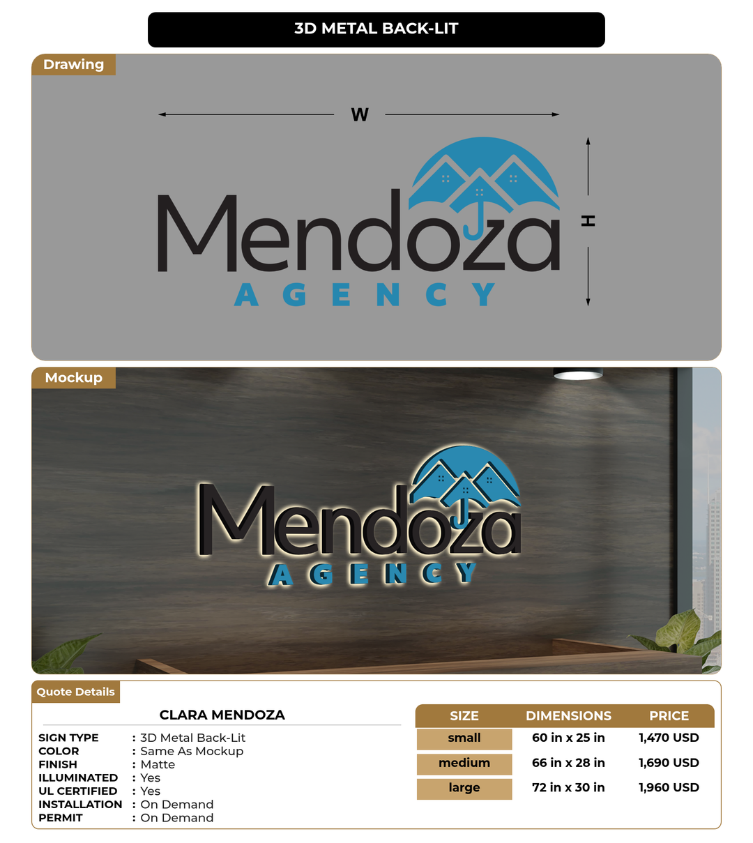 CUSTOM MOCKUP SIGN FOR Clara Mendoza