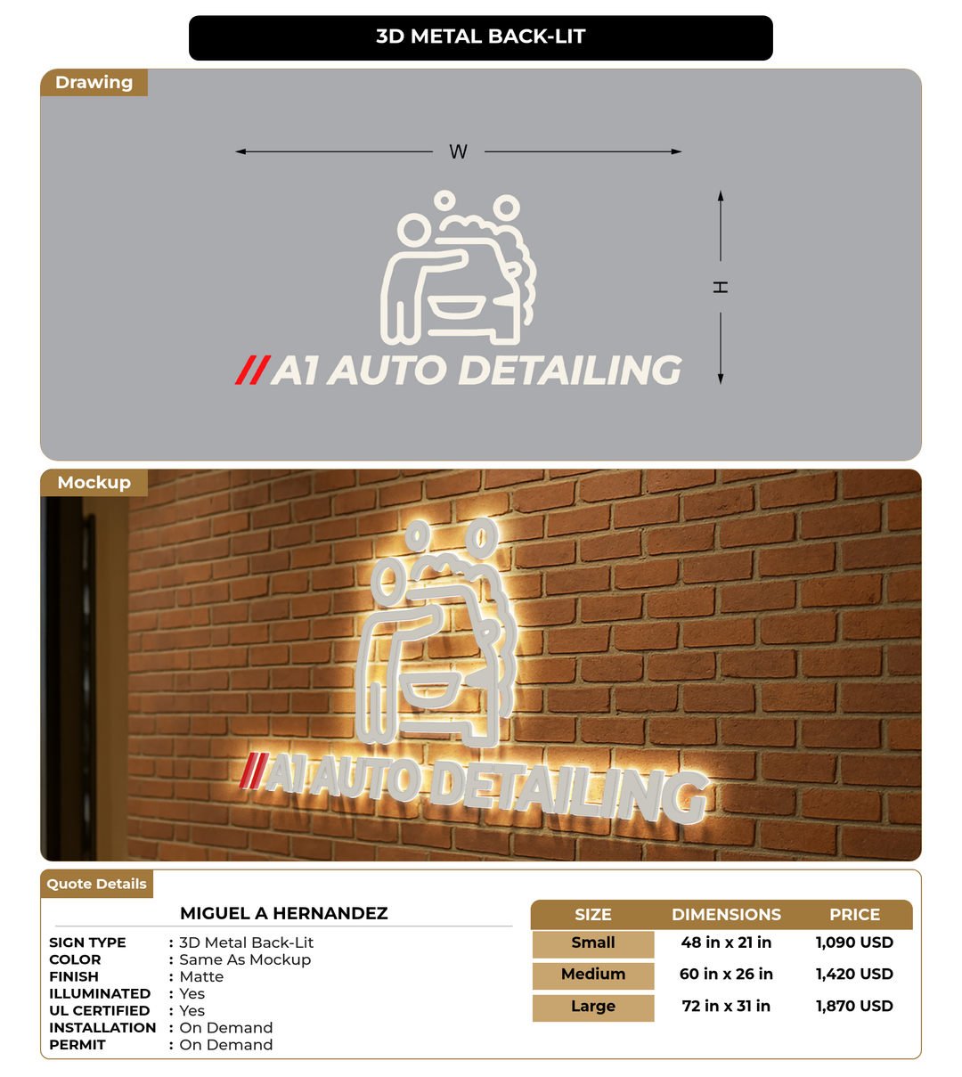 CUSTOM MOCKUP SIGN FOR Miguel A Hernandez
