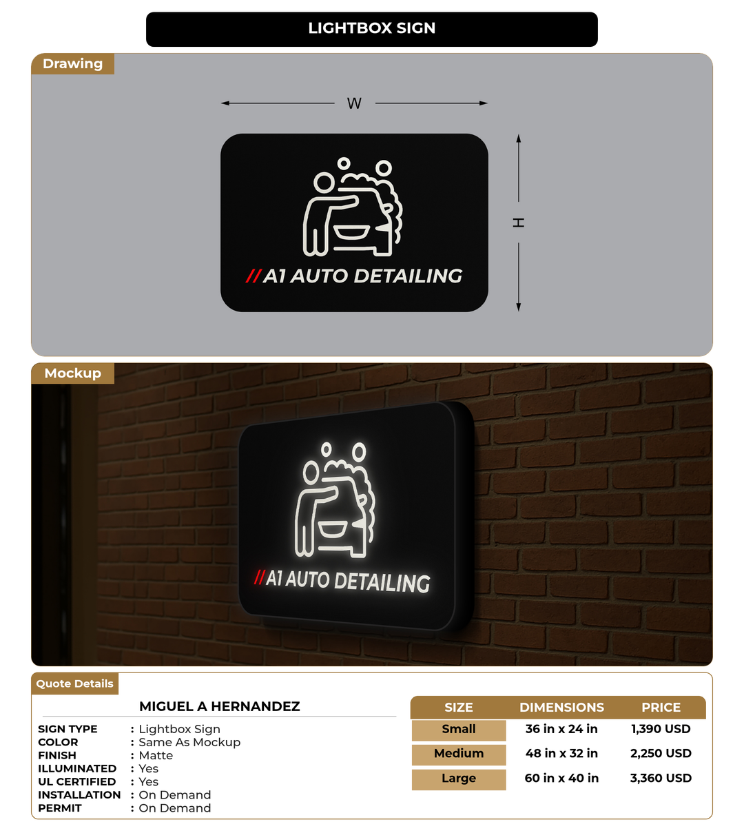 CUSTOM MOCKUP SIGN FOR Miguel A Hernandez
