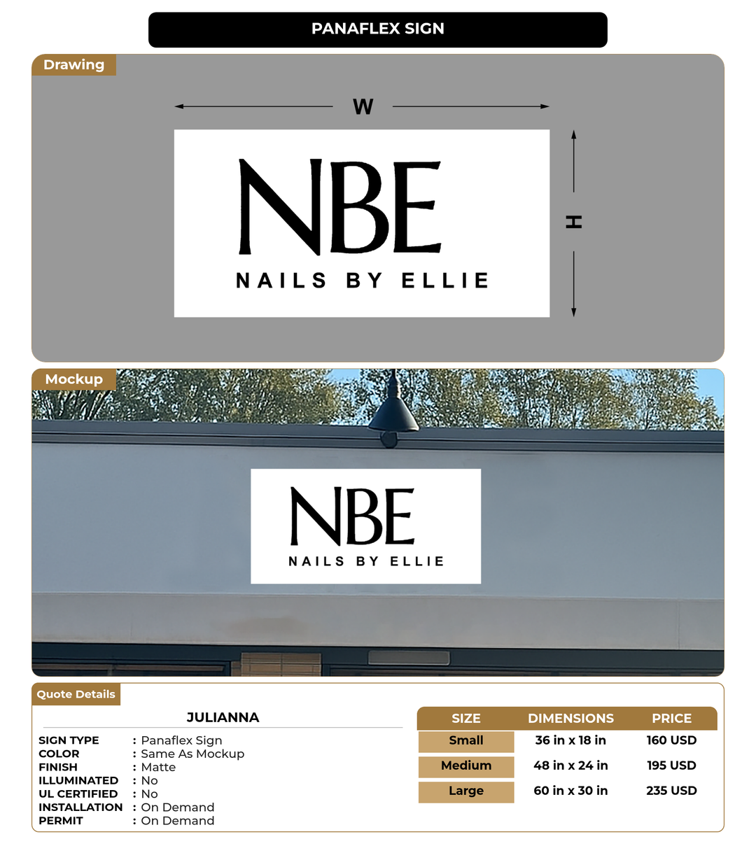 CUSTOM MOCKUP SIGN FOR Julianna