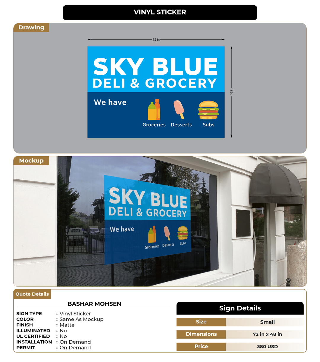 CUSTOM MOCKUP SIGN FOR Bashar mohsen
