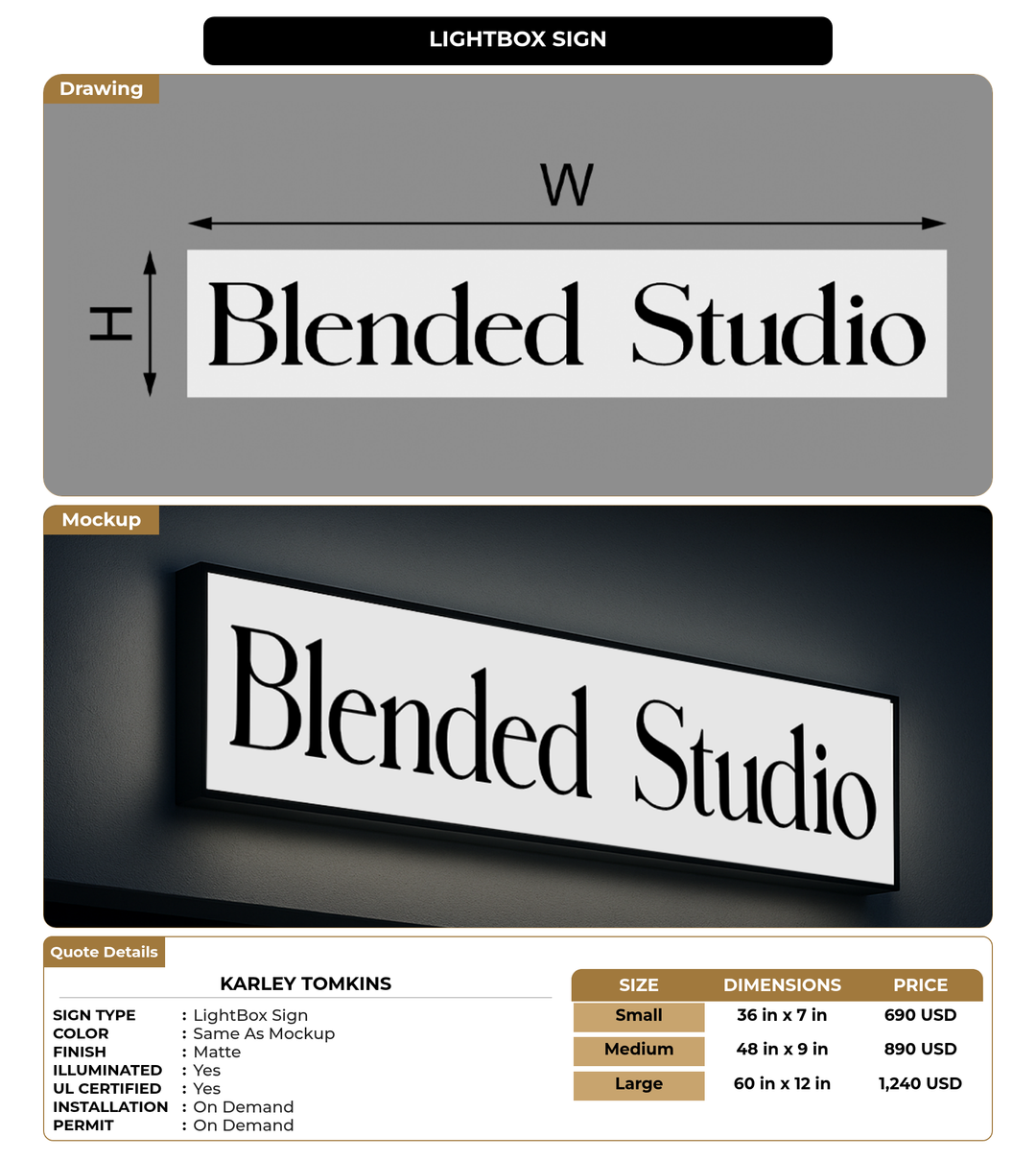 CUSTOM MOCKUP SIGN FOR Karley Tomkins
