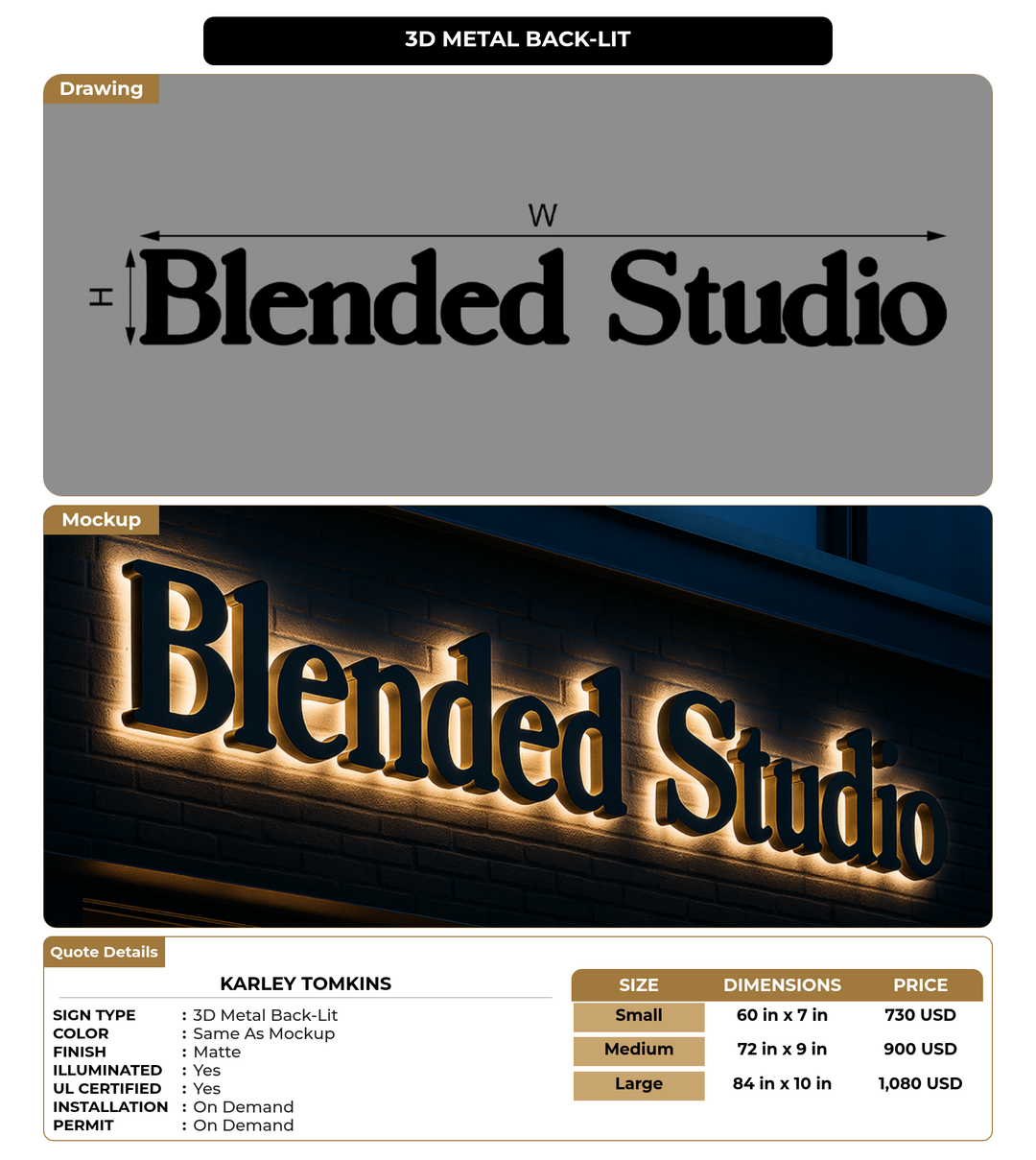 CUSTOM MOCKUP SIGN FOR Karley Tomkins