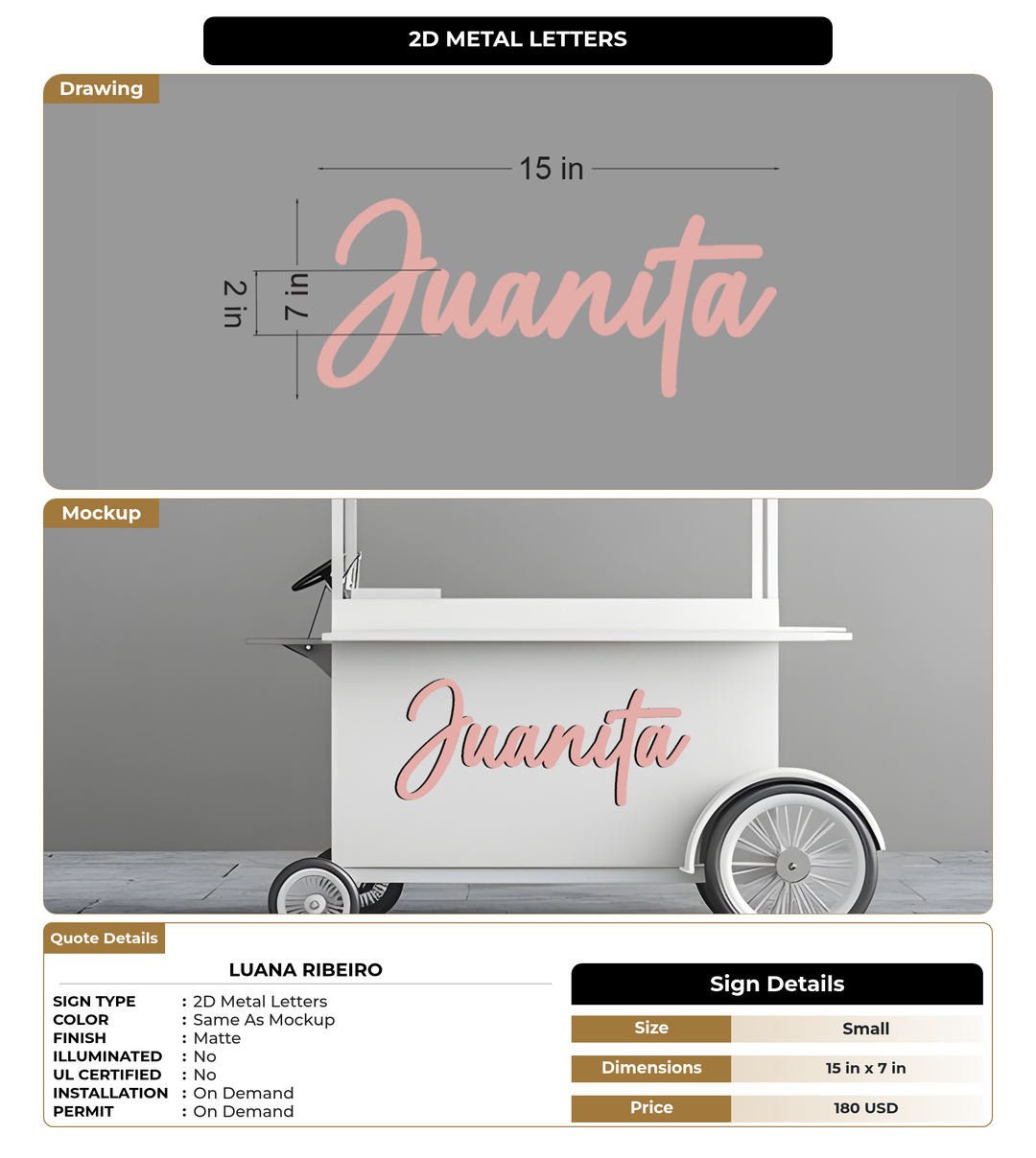 CUSTOM MOCKUP SIGN FOR Luana Ribeiro