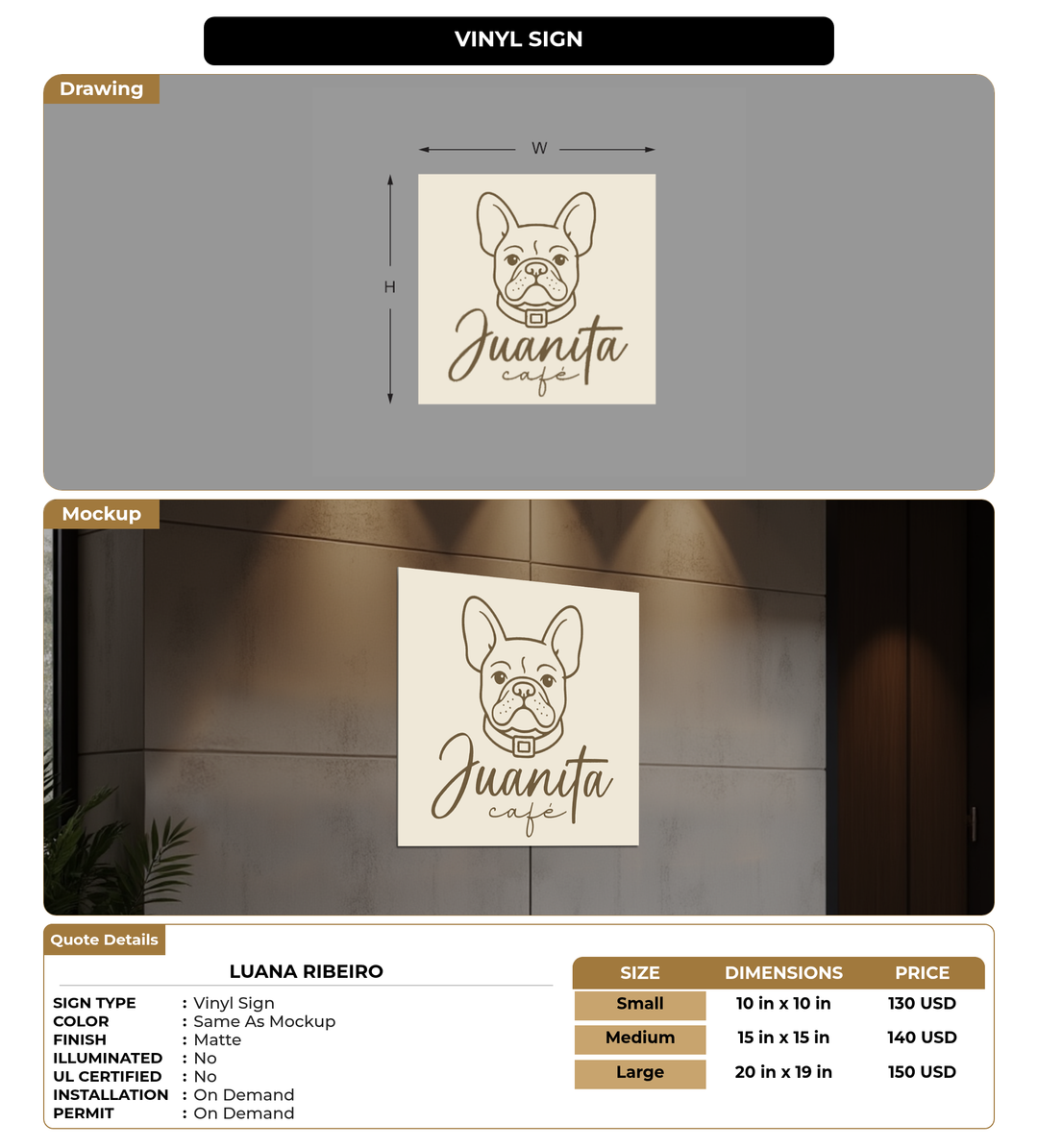 CUSTOM MOCKUP SIGN FOR Luana Ribeiro