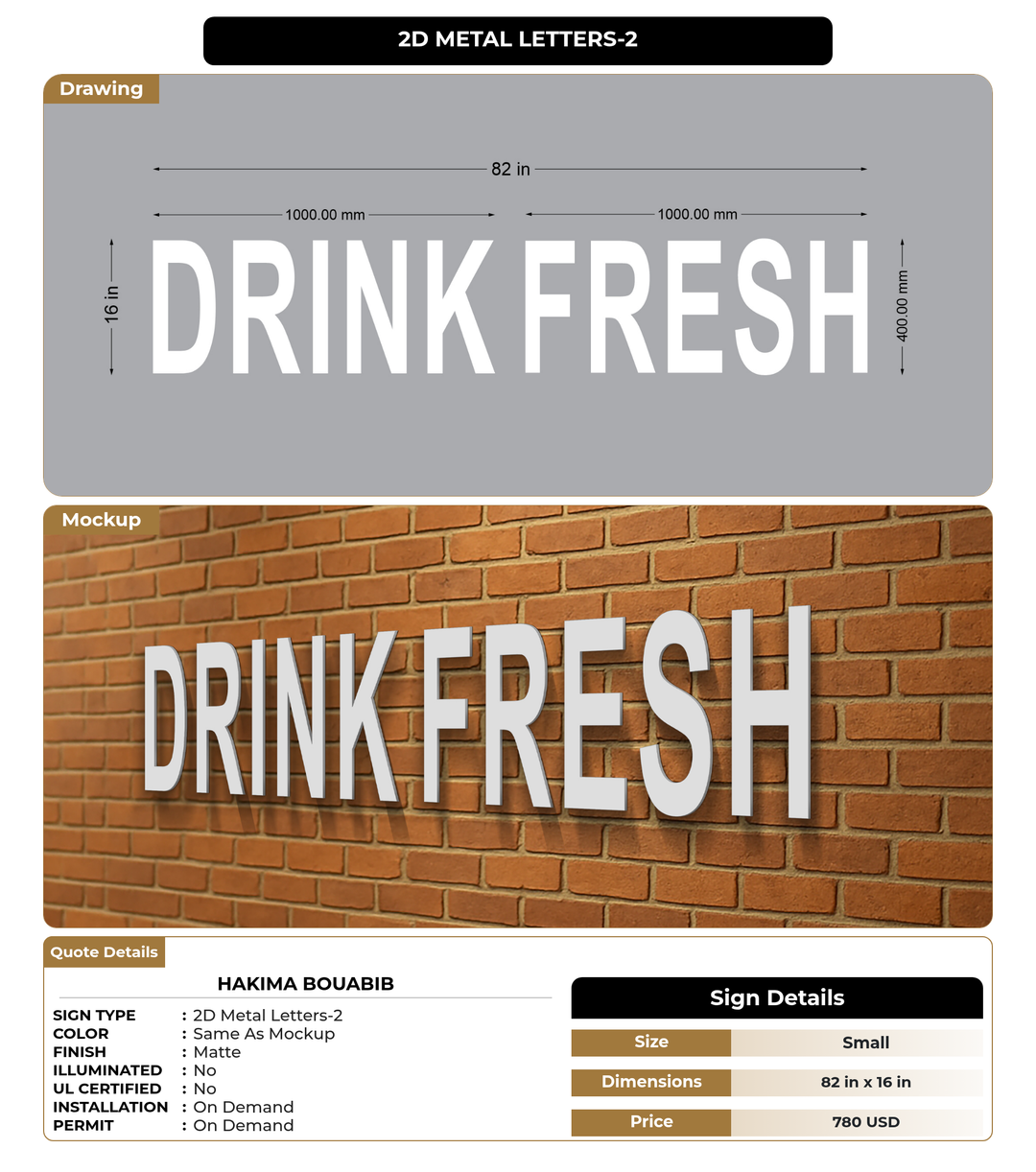 CUSTOM MOCKUP SIGN FOR Hakima Bouabib