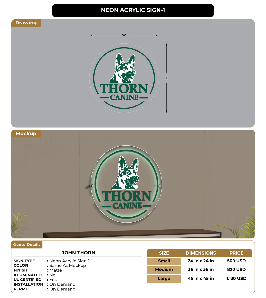 CUSTOM MOCKUP SIGN FOR John Thorn