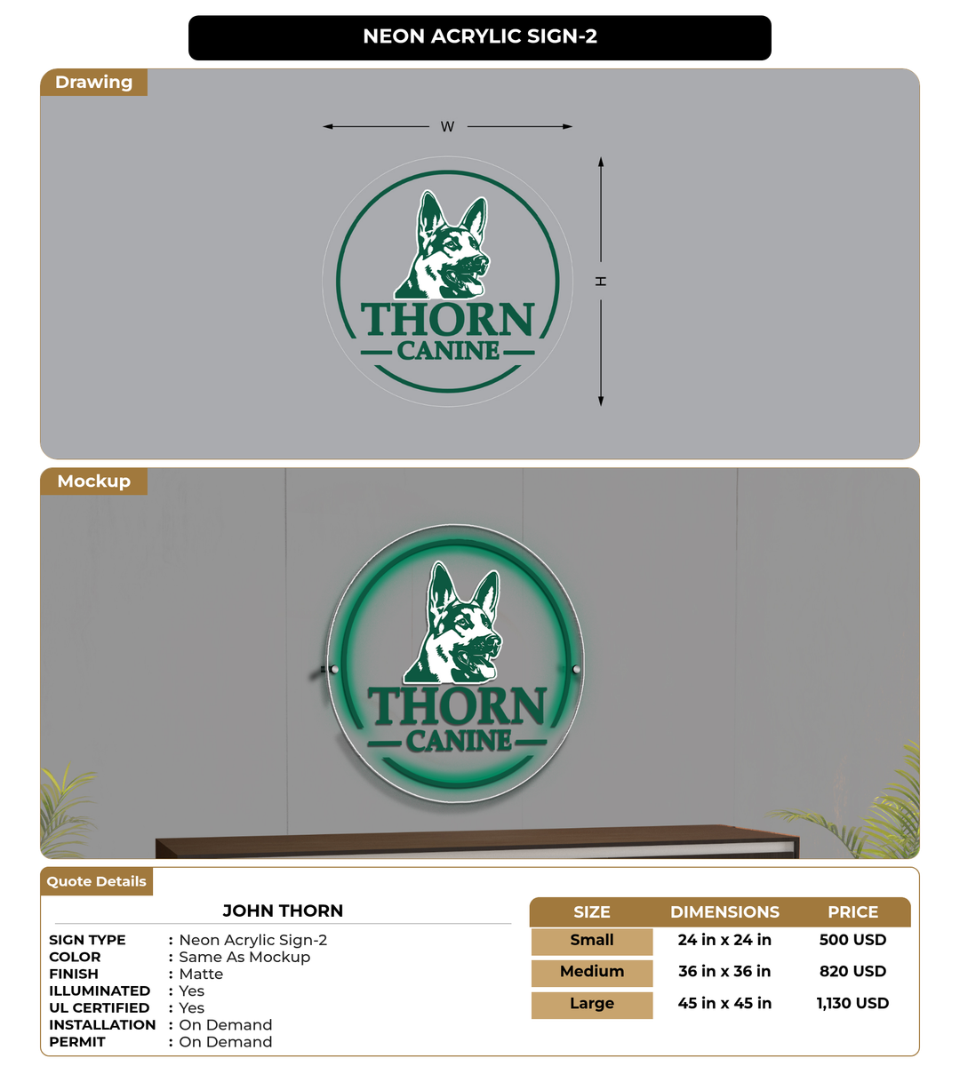 CUSTOM MOCKUP SIGN FOR John Thorn