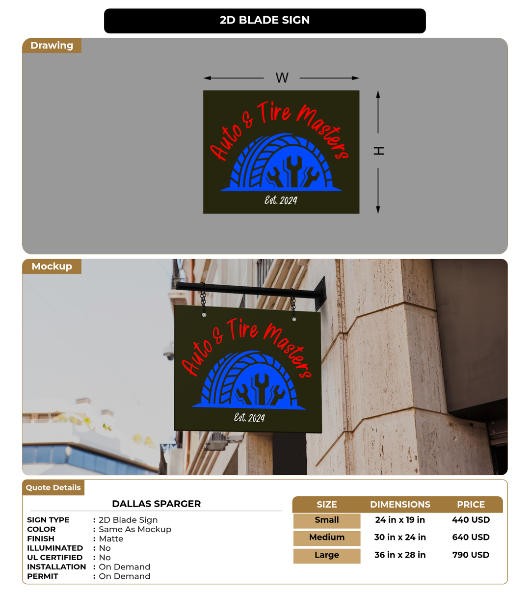 CUSTOM MOCKUP SIGN FOR Dallas Sparger