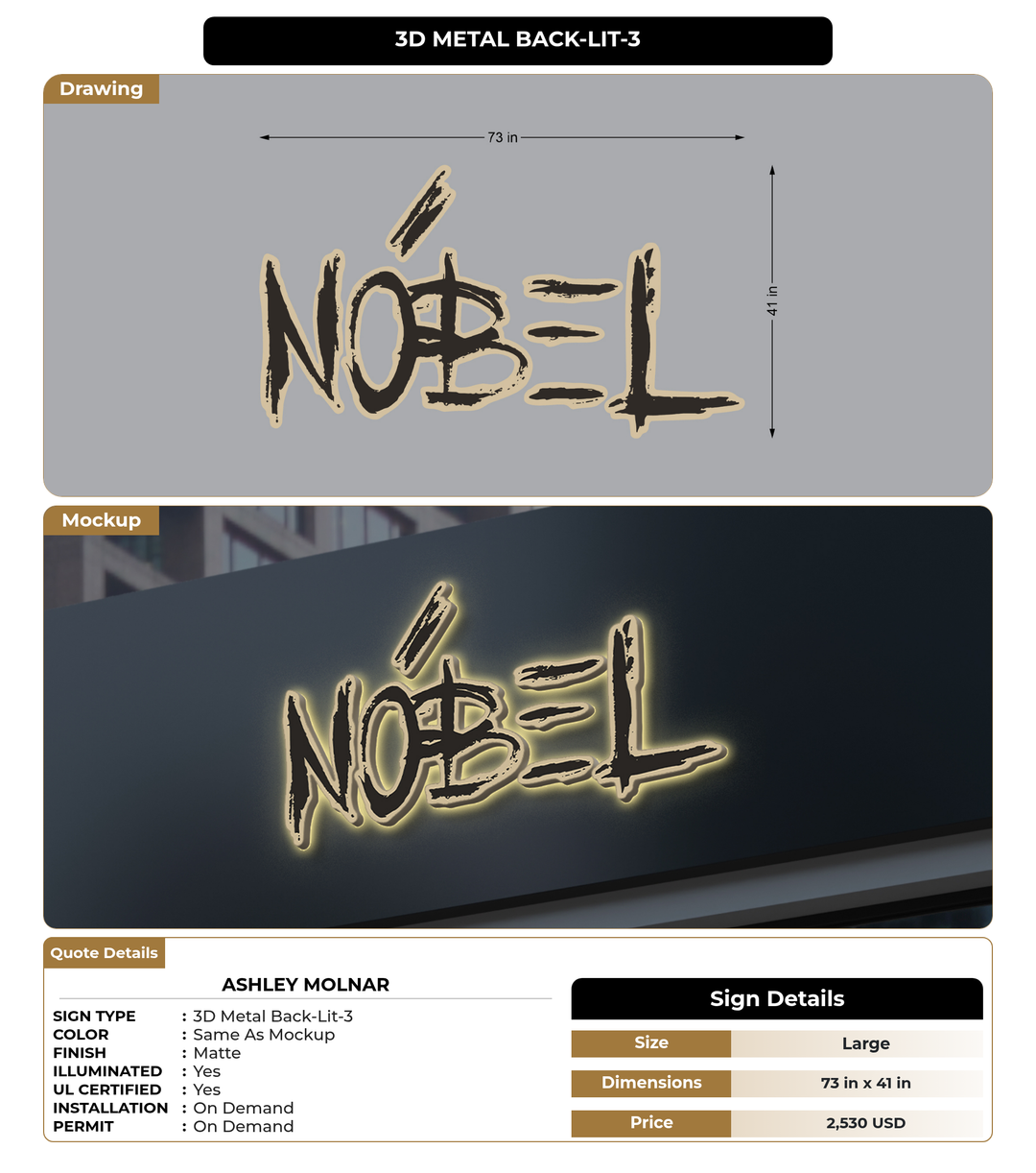 CUSTOM MOCKUP SIGN FOR Ashley Molnar