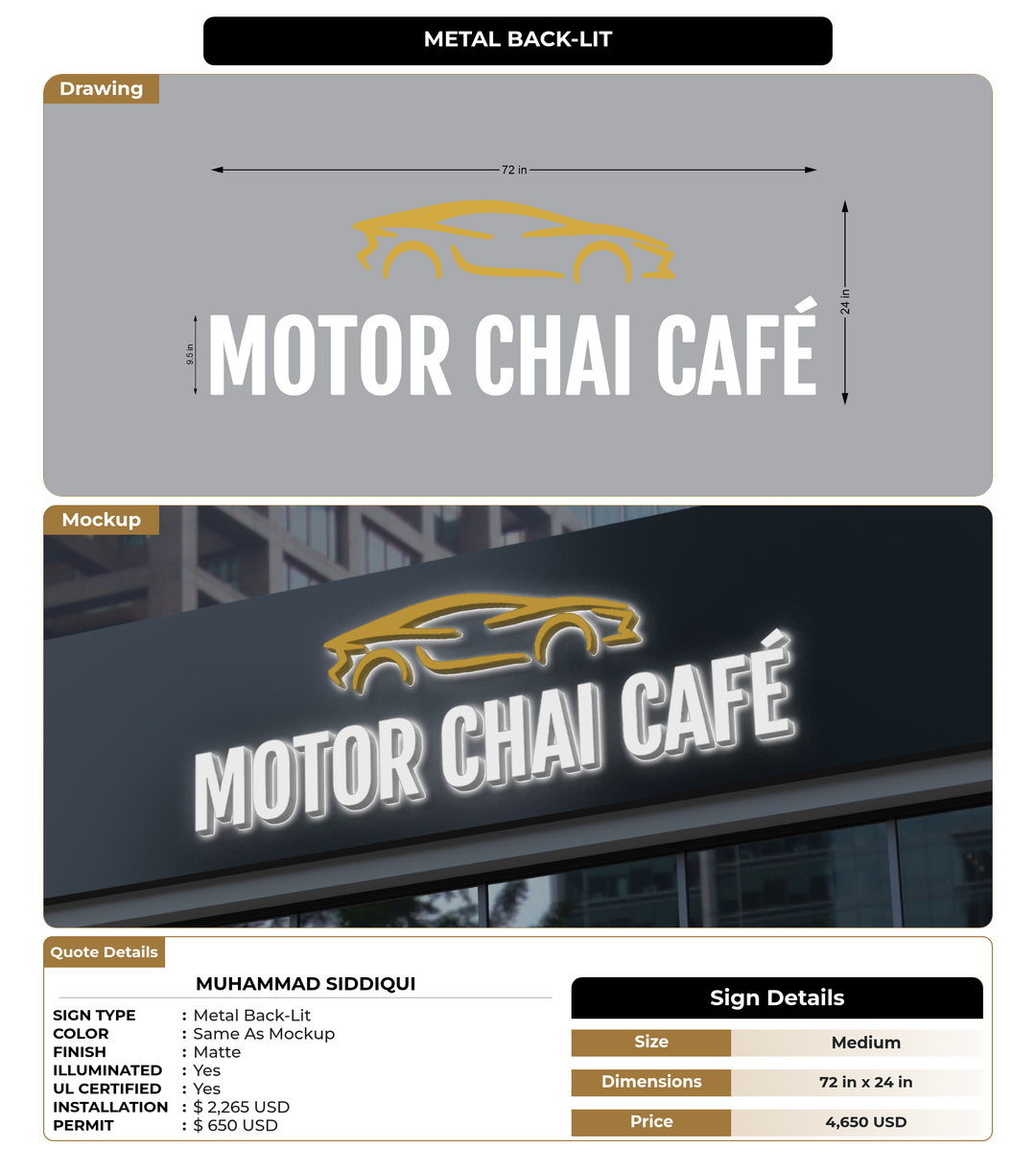 CUSTOM MOCKUP SIGN FOR Muhammad Siddiqui
