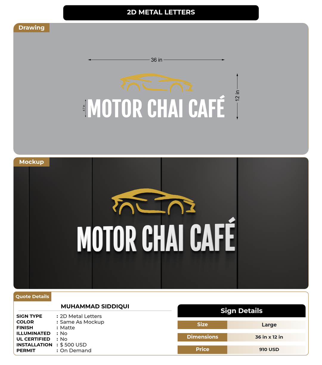 CUSTOM MOCKUP SIGN FOR Muhammad Siddiqui