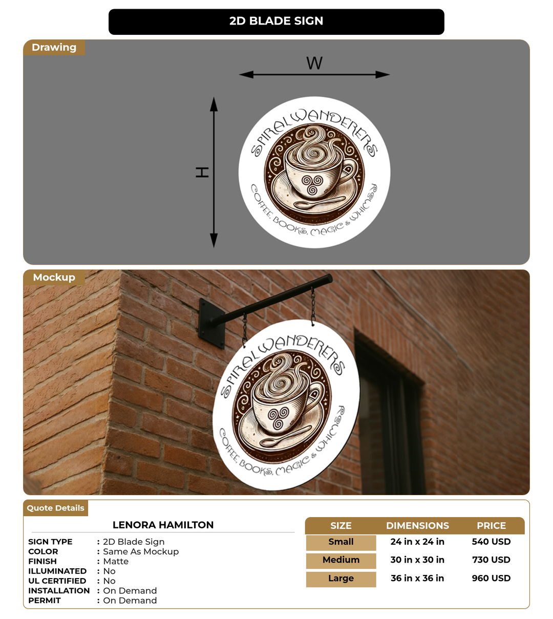 CUSTOM MOCKUP SIGN FOR Lenora Hamilton