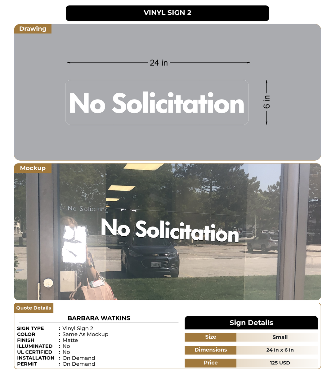 CUSTOM MOCKUP SIGN FOR Barbara Watkins