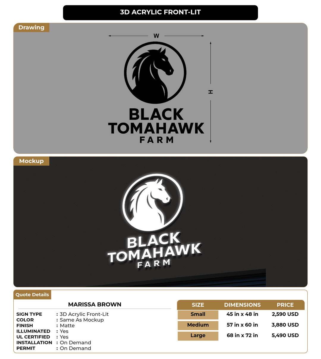 CUSTOM MOCKUP SIGN FOR Marissa Brown