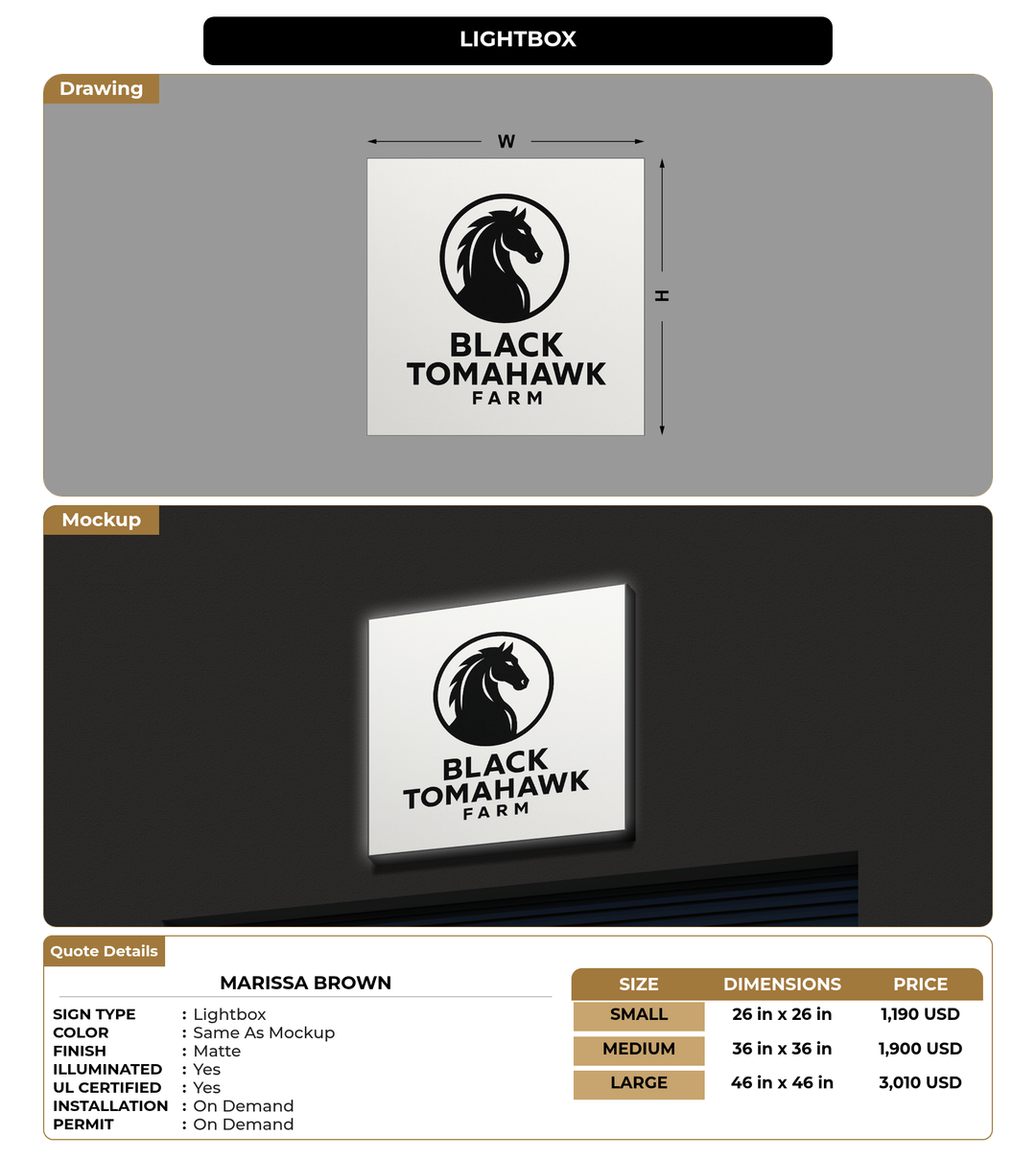 CUSTOM MOCKUP SIGN FOR Marissa Brown