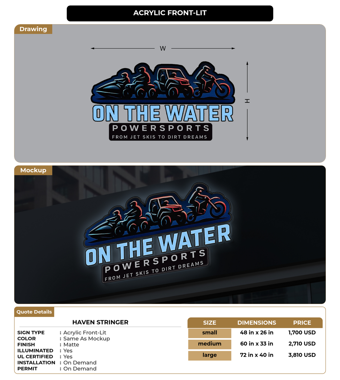 CUSTOM MOCKUP SIGN FOR Haven Stringer