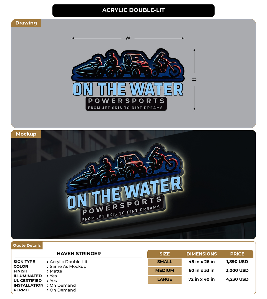 CUSTOM MOCKUP SIGN FOR Haven Stringer