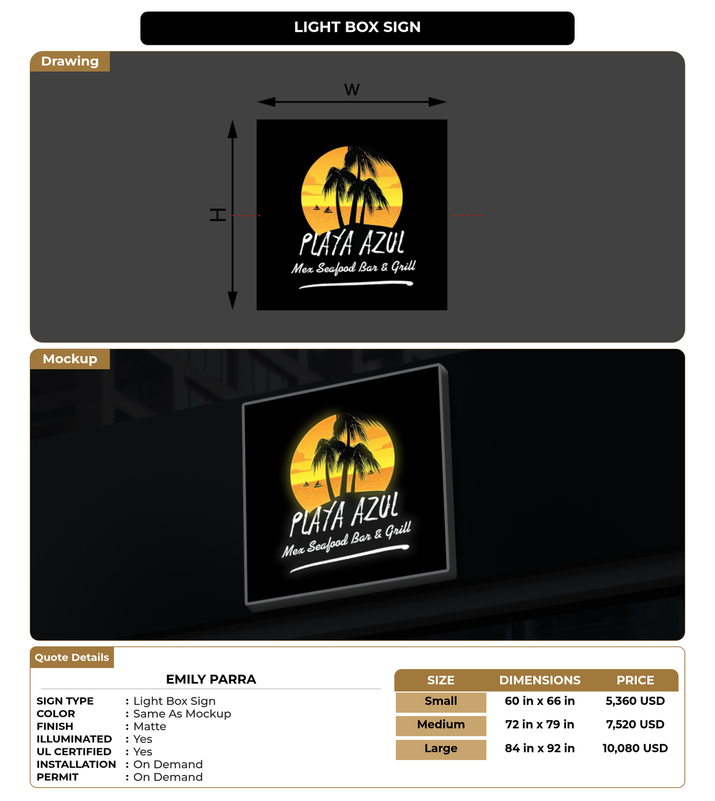 Emily Off Sign CUSTOM MOCKUP SIGN FOR Emily Parra – Signize