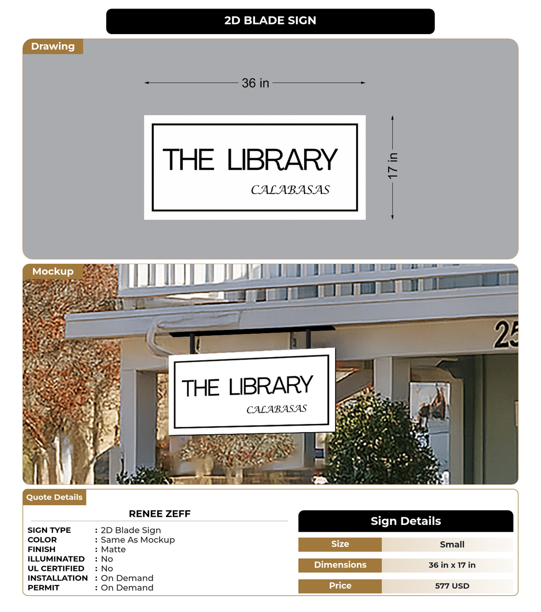 CUSTOM MOCKUP SIGN FOR Renee Zeff