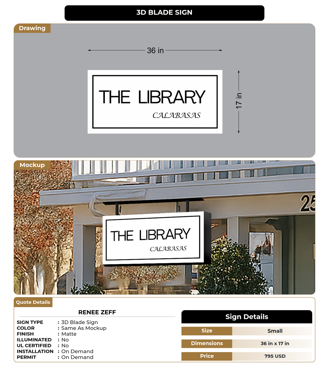 CUSTOM MOCKUP SIGN FOR Renee Zeff