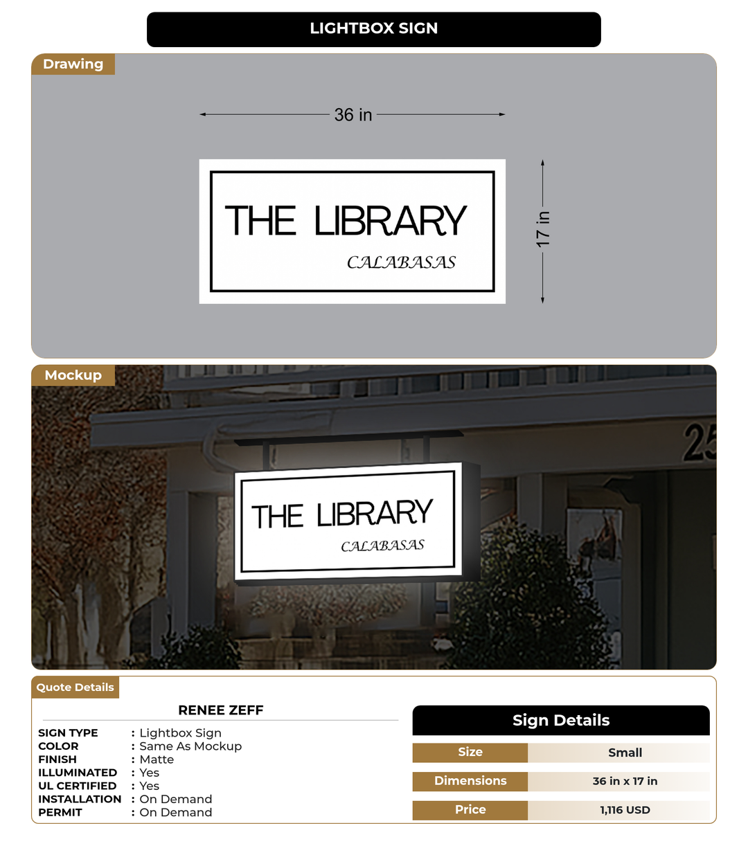 CUSTOM MOCKUP SIGN FOR Renee Zeff