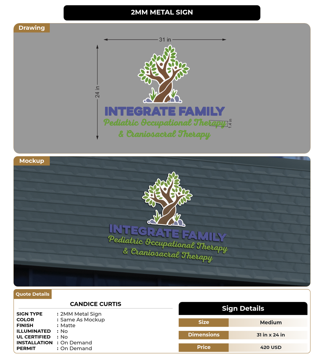 CUSTOM MOCKUP SIGN FOR Candice Curtis