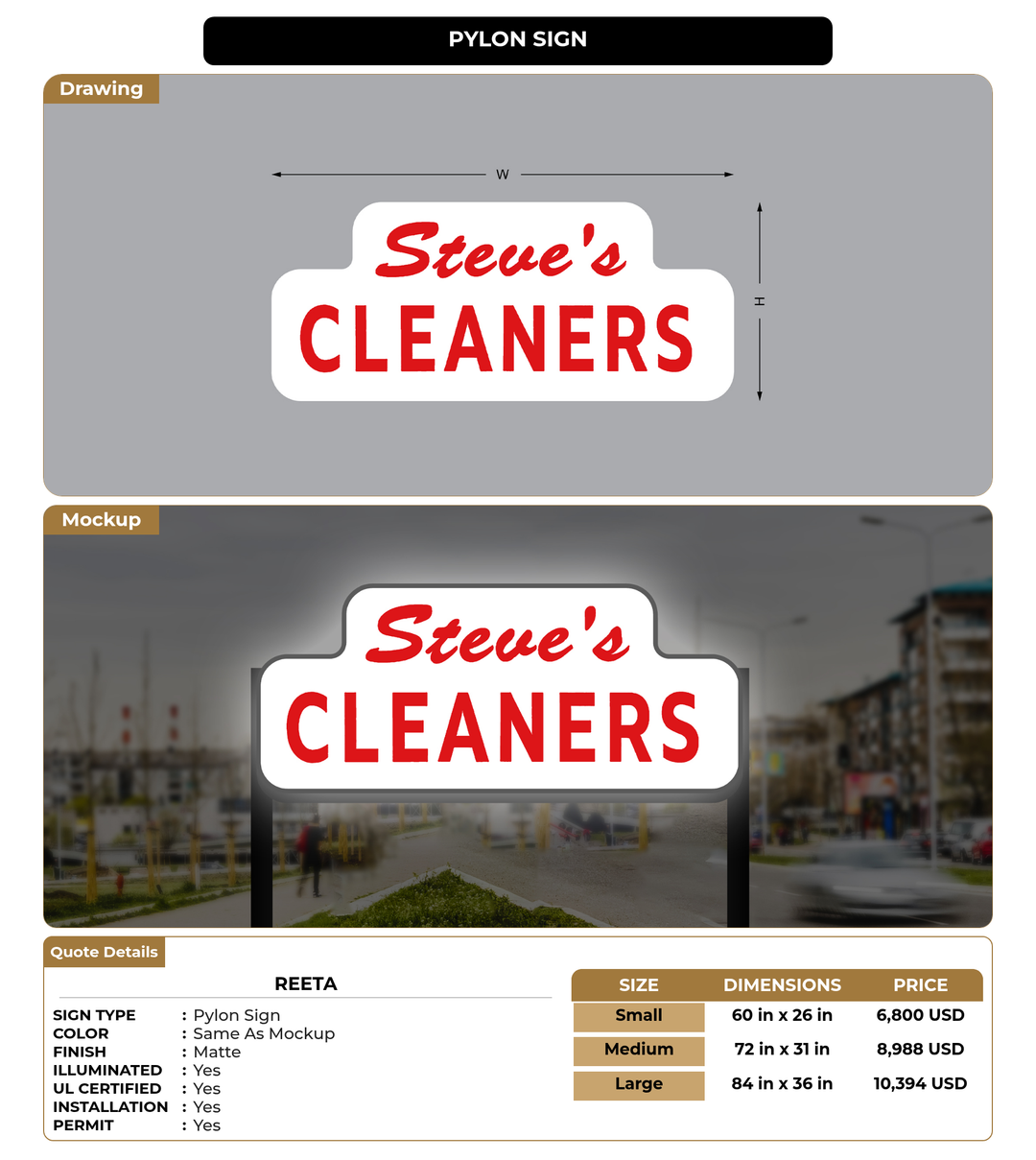 CUSTOM MOCKUP SIGN FOR Reeta