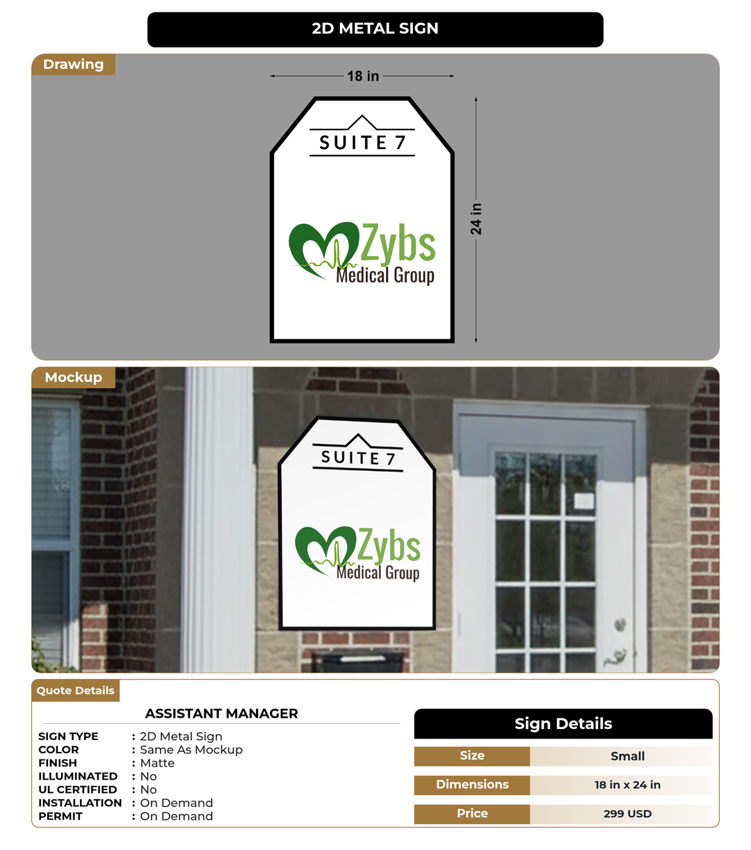 CUSTOM MOCKUP SIGN FOR Assistant Manager