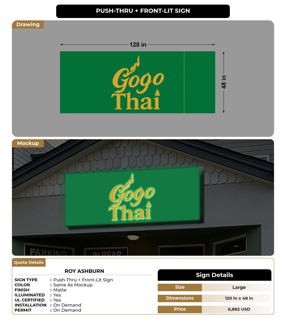 CUSTOM MOCKUP SIGN FOR Roy Ashburn