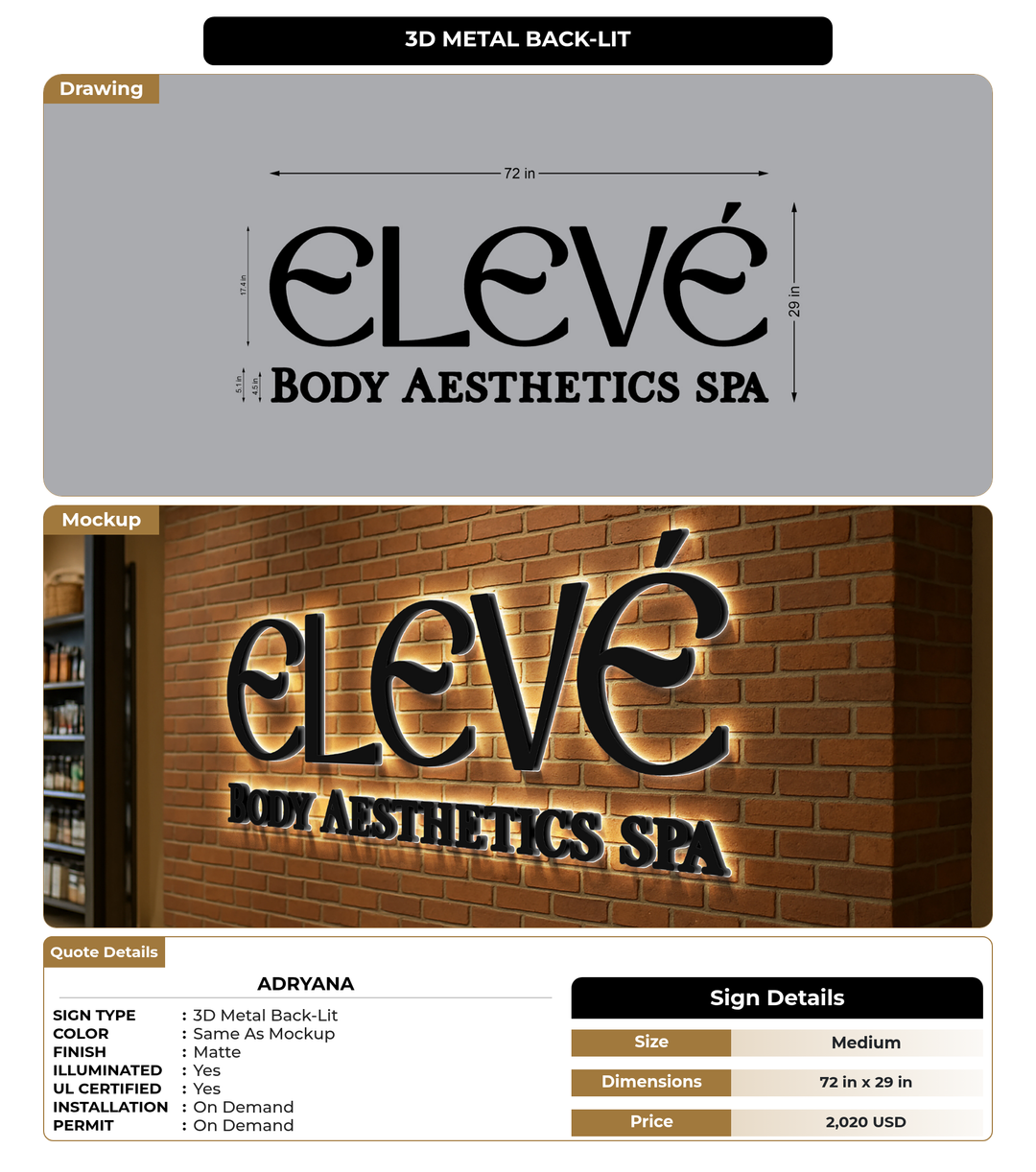 CUSTOM MOCKUP SIGN FOR Adryana