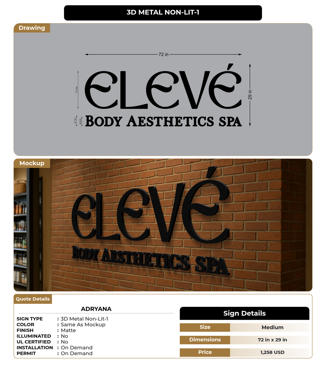 CUSTOM MOCKUP SIGN FOR Adryana